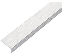 Alberts 489106 Profilo angolare, autoadesiva, alluminio, design acciaio inox, chiaro, 1000 x 20 x 10 mm
