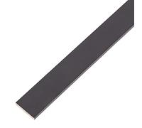 Alberts 489373 Barra piatta, Alluminio, anodizzato nero, 1000 x 20 x 2 mm