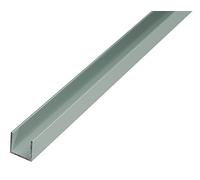 Alberts 498313 - Profilo a U, in alluminio, color argento anodizzato, 1000 x 10 x 8 mm, set da 11