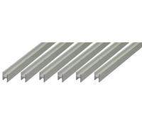Alberts 498405 - Profilo ad H, in alluminio, colore argento anodizzato, 1000 x 9,1 x 12 mm, set da 6