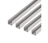 Alberts 498542 - Profilo a U, in alluminio, naturale, 1000 x 15 x 20 mm, set da 4 pezzi