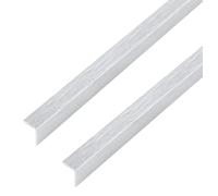Alberts 499563 - Profilo angolare autoadesivo, in alluminio, design in acciaio inox, chiaro, 1000 x 30 x 30 mm, set da 2