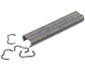 Alberts 531188 Clip in Filo Metallico, zincato, Larghezza 22 mm, Set da 800