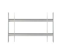 Alberts 563677 Inferriata per finestre Secorino Basic, estendibile per finestre esterne, griglia antieffrazione, zincata blu, 300 x 500-650 mm