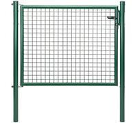 Alberts 650216 - Cancello singolo a griglia | varie larghezze e altezze | verde, larghezza 125 cm | altezza 100 cm