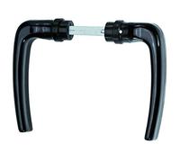 Alberts 654047 Maniglia, per cancelli con griglia ondulata, alluminio, anodizzato nero, Distanza 50 mm, Larghezza 115 mm