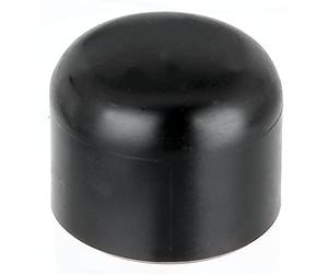 Alberts 654481 Tappo per Pali Metallici Rotondi, Plastica-Superficie: Nero