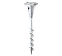 Alberts 657222 Manicotto a Terra da avvitare per Diverse staffe, zincato a Caldo, Lunghezza 400 mm