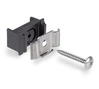 Alberts 657604 Supporto per stuoie per Pali Quadrati, Plastica-Superficie: Nero