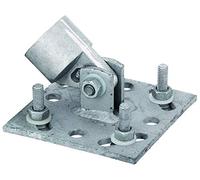 Alberts 658557 Piastra per puntello, zincata a caldo, Misura 100 x 100 mm, per Ø pali 34 mm