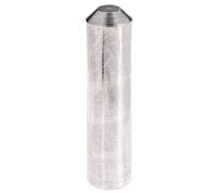 Alberts 658656 Utensile per ancoraggio, portapali da piantare nel terreno per pali in acciaio tubolare, zincato galvanico, con strato spesso passivato