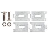 Alberts 673277 Connettore d'angolo, per stuoie a rete, zincato a caldo, M8 x 30 mm, set da 2