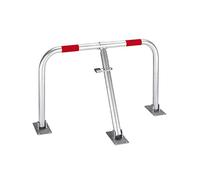 Alberts 690458 Barriera di parcheggio Friedlin | da avvitare, pieghevole | zincata a caldo, con anelli rossi | 440 x 750 mm