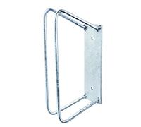 Alberts 692506 Rastrelliera per biciclette singola, disponibile in due versioni, per montaggio a parete, zincata a caldo, portabiciclette con angolo a 45°