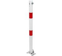 Alberts 780517 Palo a sbarramento Klappy | disponibile in diverse esecuzioni | da avvitare, pieghevole | bianco | palo Ø 60 mm | altezza da terra 100 cm