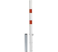 Alberts 781392 Delimitatore Passau | disponibile in diverse versioni | da posare nel cemento, estraibile | bianco | Ø palo 60 mm | altezza sopra pavimento 100 cm