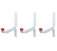 Alberts 800932 - Ganci da parete, in diverse versioni, angolati, in alluminio, profondità 170 mm, altezza 215 mm, set da 3 pezzi