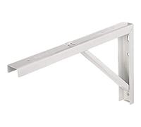 Alberts 803025 Staffa portamensola con profilo a U, disponibile in diverse versioni, bianca, altezza 175 mm, profondità 400 mm