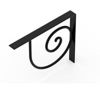 Alberts 806323 Mensola in Coppia o singolarmente-nero-250 x 305 x 30 mm, Nero