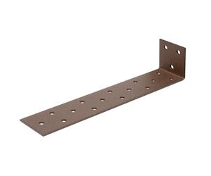 Alberts 822217 DURAVIS® - Ancoraggio in acciaio piatto per cemento, rivestito in duplex, colore marrone ruggine, dimensioni 205 x 40 x 40 mm, set da 10 pezzi