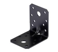 Alberts 824860 - Connettore angolare pesante con bordo, colore: Nero
