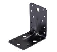 Alberts 824884 - Connettore angolare pesante con bordo, colore: Nero