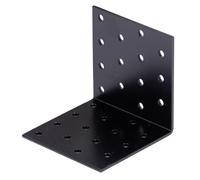 Alberts 824907 - Angolo piastra forata, colore: Nero
