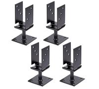 Alberts 825225 - Supporto per pali a U, colore: Nero