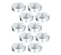Alberts 843151 - Tappo per pali in legno, forma piatta, zincato a caldo, diametro 80 mm, set da 10 pezzi
