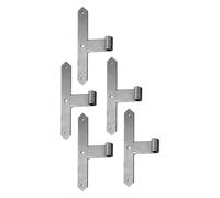 Alberts 844929 - Nastro centrale per cancello, zincato a caldo, forma appuntita, da avvitare, 300 x 40 mm, ruote Ø 16 mm, set da 5 pezzi