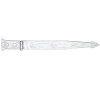 Alberts 845551 - Gancio di lancio, con perno rivettato, zincato, protezione a strato spesso, nastro 302 x 35 mm, cerniera 77 x 48 mm, set da 10