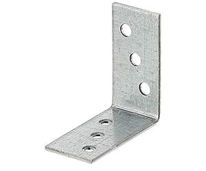 Alberts 846411 Squadretta di giunzione, zincata con procedimento Sendzimir, 40 x 40 x 20 mm, Set da 100