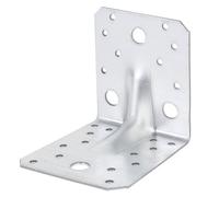 Alberts 846626 - Connettore angolare pesante con bordo, colore: Argento