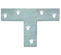 Alberts 847708 Lastrina di giunzione piana | a forma di T | zincata con procedimento Sendzimir | 70 x 50 x 16 mm | Set da 50