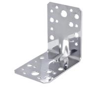 Alberts 848224 - Connettore angolare pesante con bordo, colore: Argento