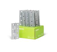 Alberts 849993 Cerniera, stretta, zincato con procedimento Sendzimir, 100 x 49 mm, Set da 10