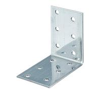 Alberts 851811 Squadretta di giunzione angolare multiforo | Acciaio inox | 60 x 60 x 40 mm | Set da 10