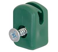 Alberts 855550 Supporto per funi metalliche con vite, plastica, verde, Set da 50