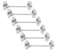 Alberts 857349 - Ganci temporali, con piastre angolari o occhielli su piastre, zincati tramite galvanica, protezione a strato spesso, lunghezza 120 mm, diametro gancio 5,8 mm, set da 6 pezzi