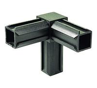 Alberts 859817 Raccordo per tubo XD, 90° e raccordo ad angolo retto aggiuntivo, plastica, nero, 20 x 20 x 1,5 mm, Set da 10