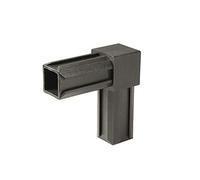 Alberts 859831 Raccordo per tubo XD, 90°, plastica, nero, 20 x 20 x 1,5 mm, Set da 10