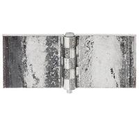 Alberts 860219 - Cerniera larga, per saldatura, in acciaio, grezza, 50 x 120 mm, set da 10 pezzi