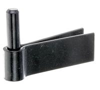 Alberts 863920 - Set di 10 ganci da parete a F, vernice a immersione nera, diametro 16 mm, 105 x 40 mm, 10 pezzi