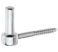 Alberts 863975 Cardine ad avvitare, gancio a J, con filettatura tagliata, zincato galvanico, con strato spesso passivato, entrata Ø16 mm, lunghezza 110 mm, Set da 10