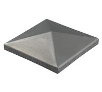 Alberts 866952 Copripalo per pali in metallo quadro, acciaio, 80 x 80 mm, Set da 10