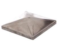 Alberts 866969 Copripalo per pali in metallo quadro, acciaio, 100 x 100 mm, Set da 10