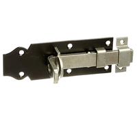 Alberts 868949 - Chiavistello per serratura, 120 x 44 mm, 10 pezzi, colore: Nero