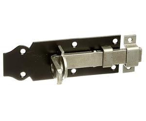 Alberts 868949 - Chiavistello per serratura, 120 x 44 mm, 10 pezzi, colore: Nero