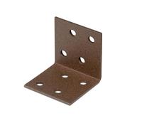 Alberts DURAVIS® 822514 - Connettori angolari, rivestimento duplex, colore marrone ruggine, dimensioni 40 x 40 x 40 mm, set da 50 pezzi