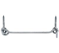 Alberts GAH Edelstahl 209193 - Gancio antitempesta con piastre angolari o occhielli, lunghezza 120 mm, diametro gancio 4,2 mm
